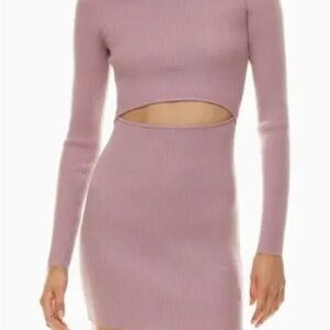 Aritzia Wilfred Cutout Knit LongSleeve Mini Dress